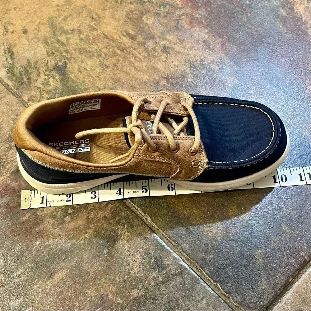 Skechers Air Cooled Goga Mat On The Go Flex Comfort Boat Shoes 6.5